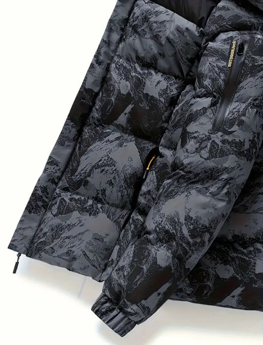 Мужская зимняя утепленная пуховая непромокаемая куртка.Розмір S-XXL