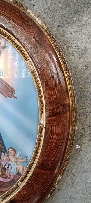 Quadro oval antigo do Senhor dos Passos, uma invocação a Jesus Cristo.