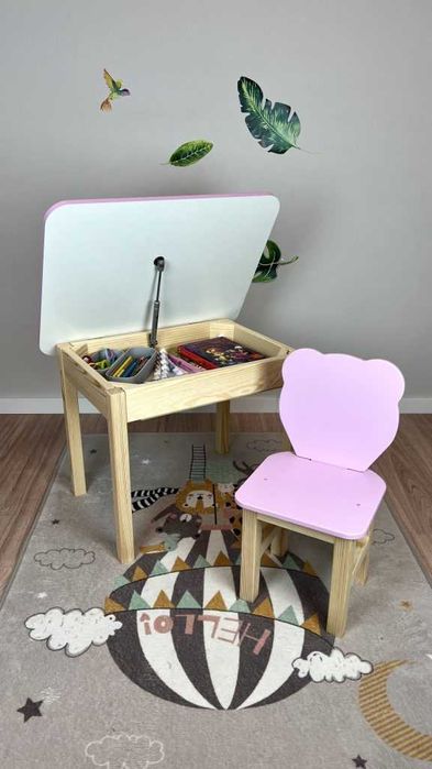 Дерев'яний дитячий столик зі стільчиком. Опт від виробника (ціна 1600)