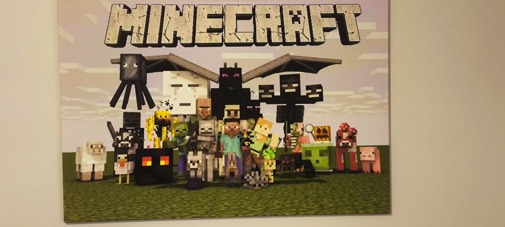Minecraft obraz na płutnie 120x80