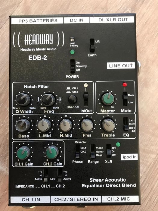 Headway EB2 Pre  amplificador/DI  para instrumentos acusticos