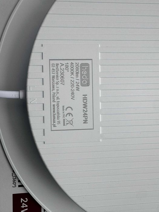 Panel LED 24W HEDA podtynkowy lampa plafon oprawa