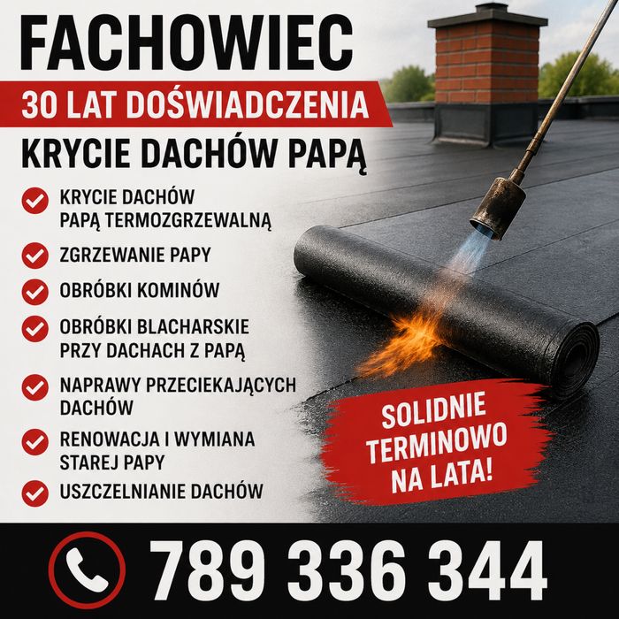 Profesjonalnej Krycie Dachów Papą – 30 Lat Doświadczenia