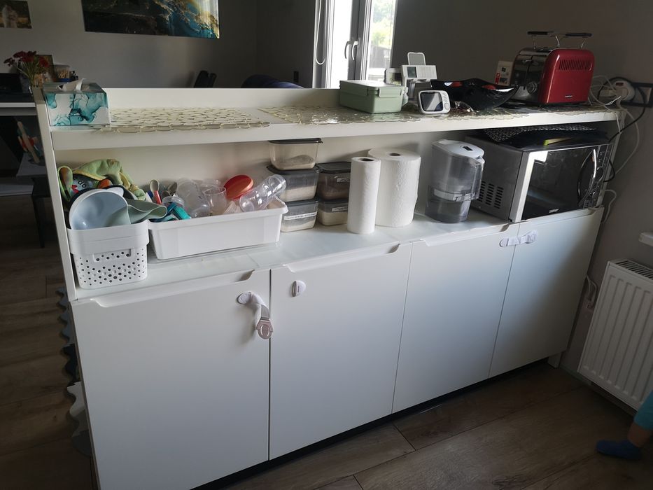 Półwysep biały lakierowany komoda półmat