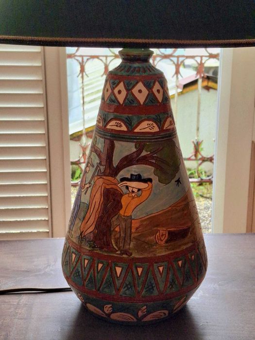 Candeeiro pintado à mão