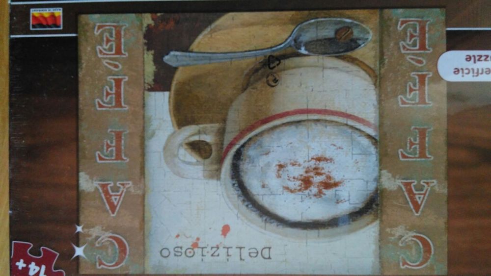 Puzzle 1000 peças com superfície texturada de madeira