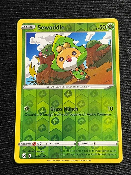 Carta Pokémon Sewaddle 9/264 Fusion Strike