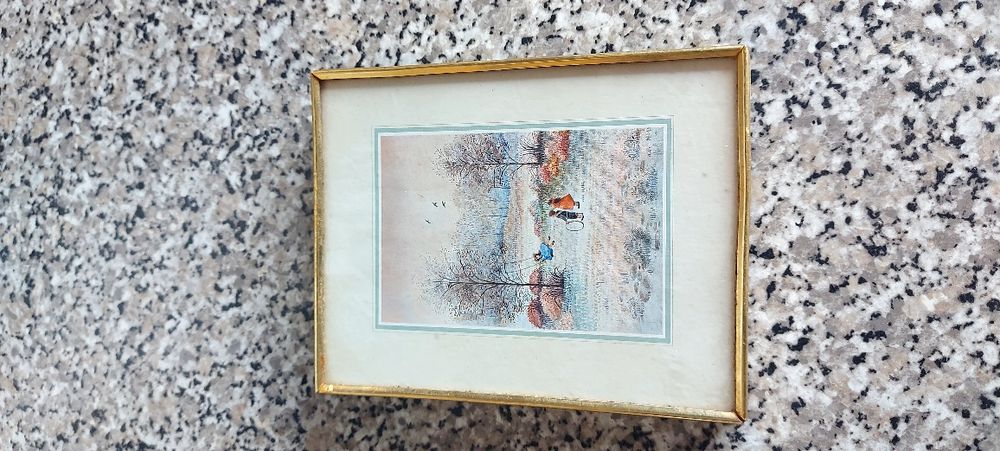 4 Quadros estampados antigos - Vendo Individualmente