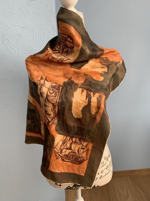 Chusta apaszka jedwab  vintage 70x70