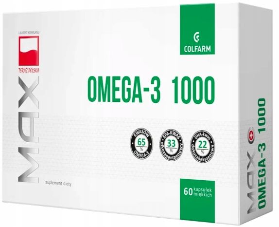 colfarm max omega -3 1000 kaps. 60 kaps. kwasy omega-3 kapsułki 60 szt.