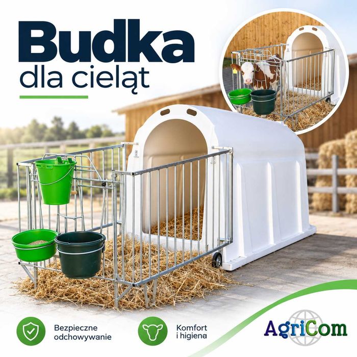 Budka dla cieląt Premium PE UV+ z wygrodzeniem lekkim
