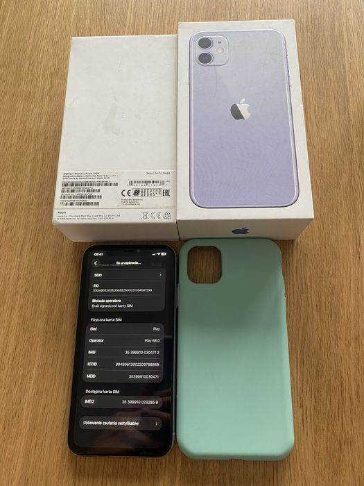 iPhone 11 64GB Z pudełkiem igła stan