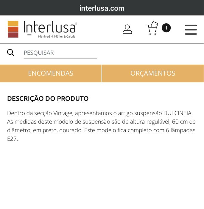 Candeeiro de sala com lampadas