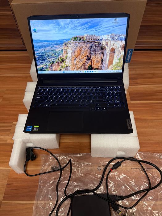 Najtaniej Mocny Gamingowy Laptop Lenovo 16Gb 512Gb SSD Rtx 3050 i5-11G