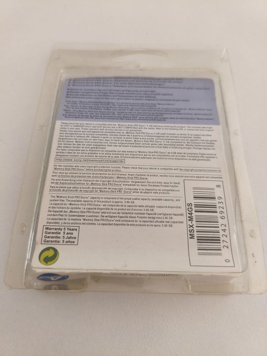 Sony Memory Stick Duo Pro 4Gb