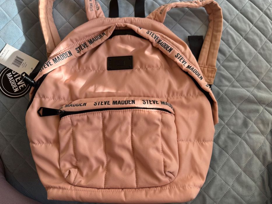 Steve Madden różowy bladoróżowy damski plecak pikowany