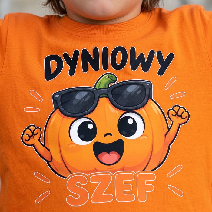 Koszulka dziecięca Dzień Dyni dynia w okularach 100% bawełna