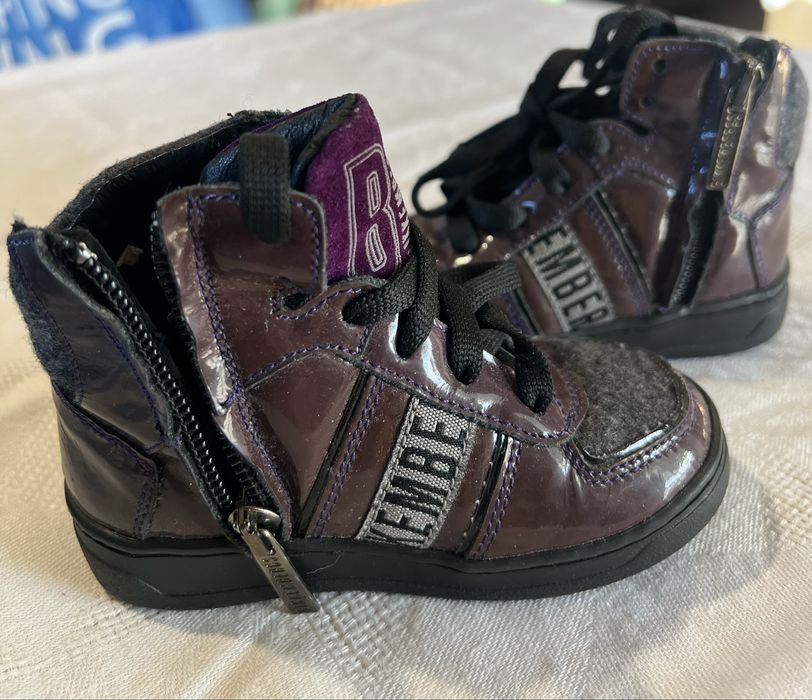 Дитячі черевики-хайтопи Bikkeembergs темно фіолетового кольору