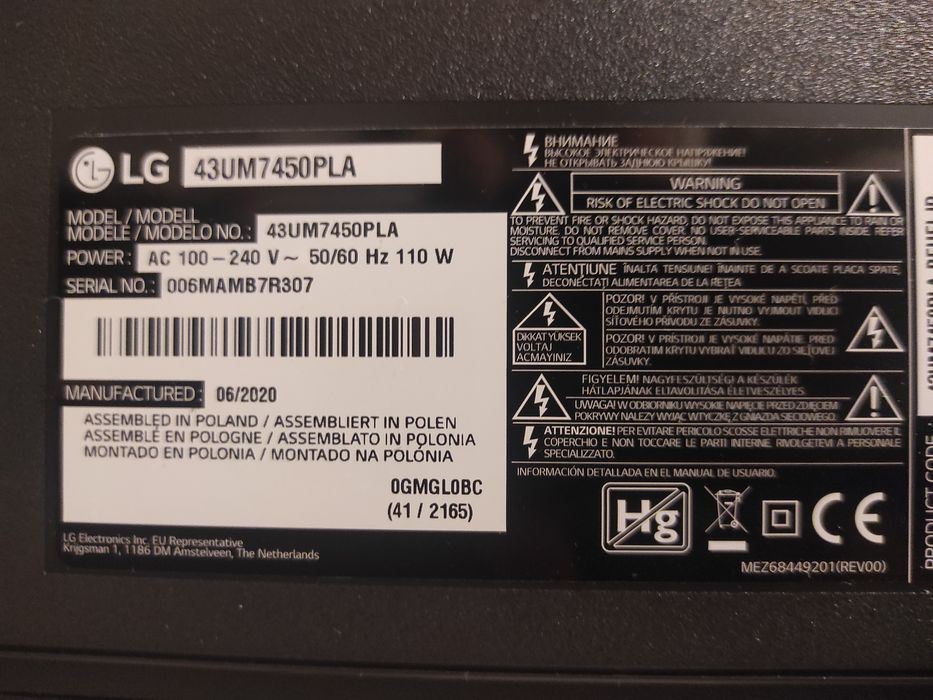 Telewizor LG 43cale 4K