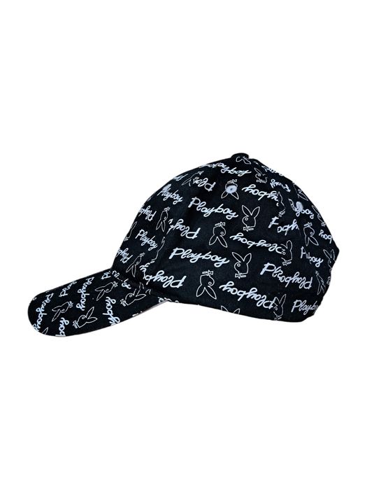 Czarna czapka Playboy logo nadruk Cekiny 90s 80s retro vintage nike
