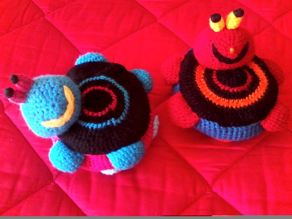 BONECOS AMIGOS do AMBIENTE de crochet feitos à mão - TARTARUGAS