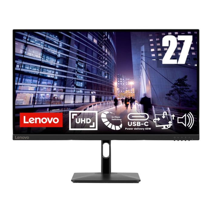 Monitor 4K Lenovo N27p 27" 3840x2160 px (2 sztuki) USB-C 99% sRGB  90% DCI-P3 stan idealny