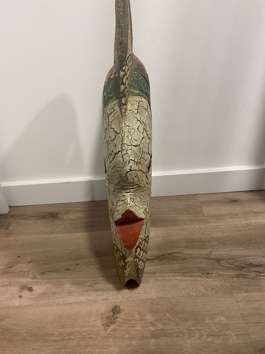 Peixe em madeira decorativo motivos étnicos