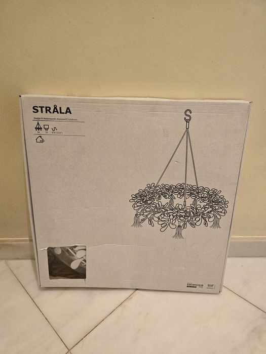 IKEA STRÅLA – Coroa de Luz Suspensa LED (Nova, Se