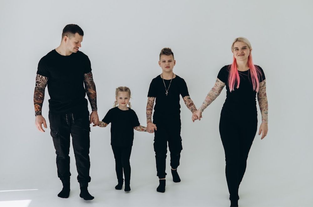 Family look футболки з імітацією тату