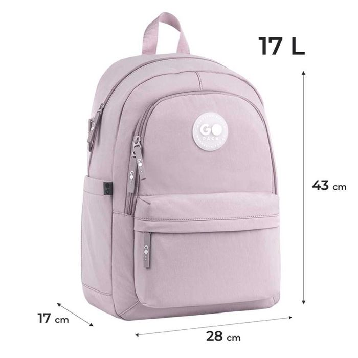 Рюкзак GoPack Education Teens чорний бежевий рожевий