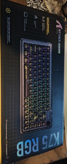 Klawiatura Mechaniczna Attack Shark K75 Hot Swap RGB Tri-Mode 2.4G