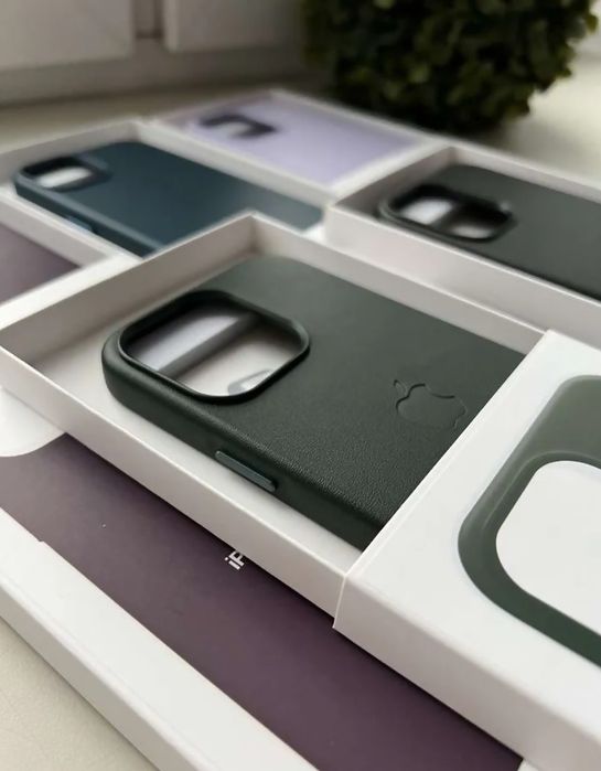 Чехол iPhone 13 Про Макс та інші, шкіряний / кожаный, Айфон MagSafe 15