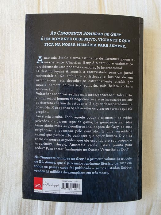 Livro "As Cinquenta Sombras de Grey" de E. L. James (romance)