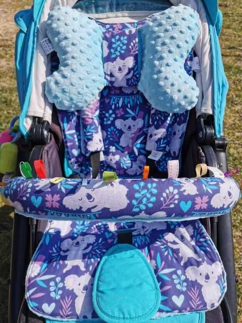 Ciepły komplet minky do wózka spacerowego