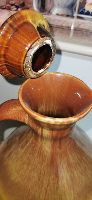 Кувшин и чашки Васильковская Майолика