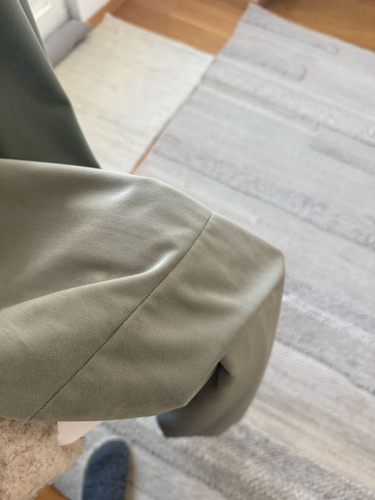 Zielona szałwiowa zasłona 3x 140x300 cm