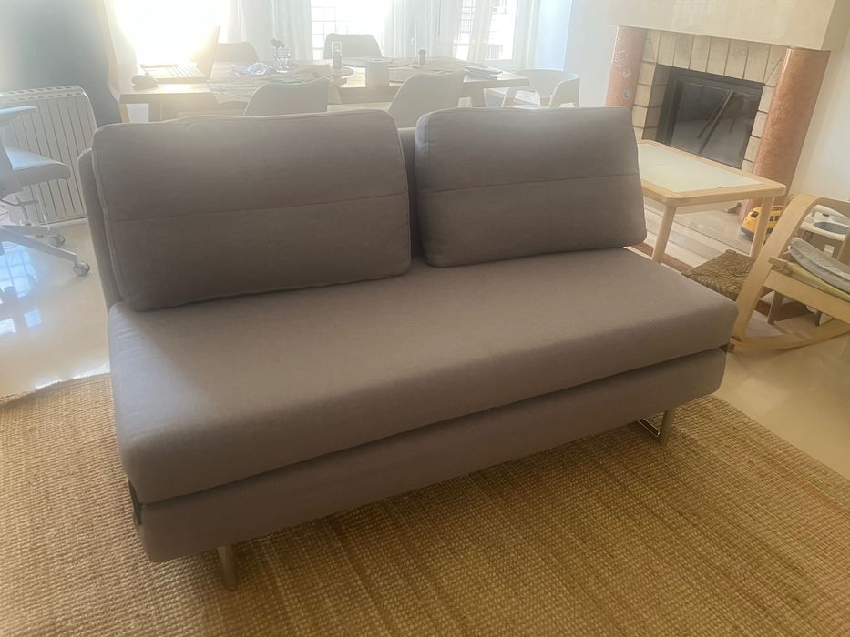 Sofá cama cinzento 2 lugares
