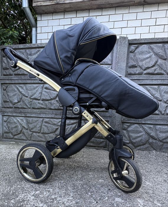 Коляска 2в1 Junama Diamond Fluo Gold Black Торг