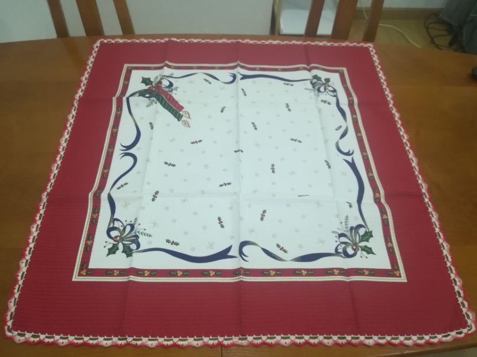Toalha de Natal com renda (nova)