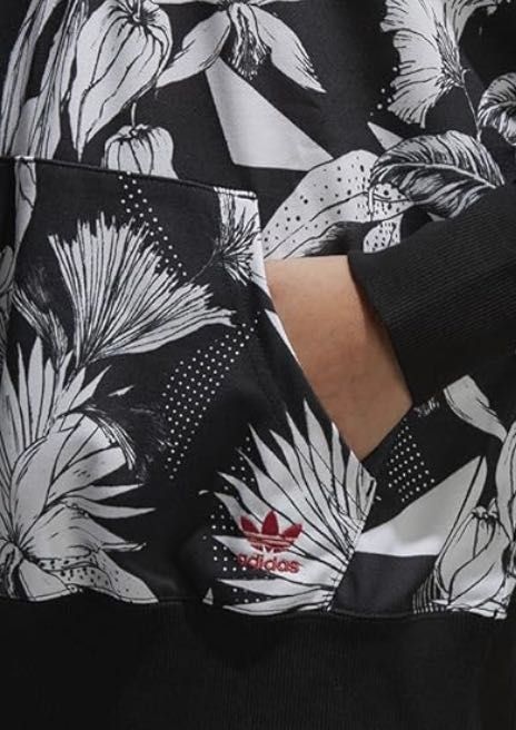 Wyjątkowa adidas z haftem, kwiatami i kapturem 38 40