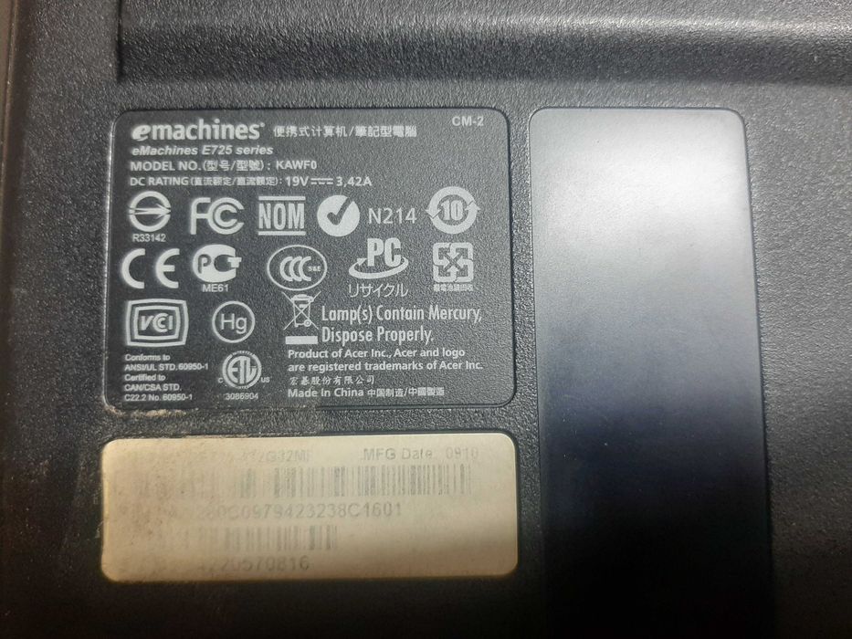 Неробочі ноутбуки. Lenovo G565, ASUS k40ab, eMachines.