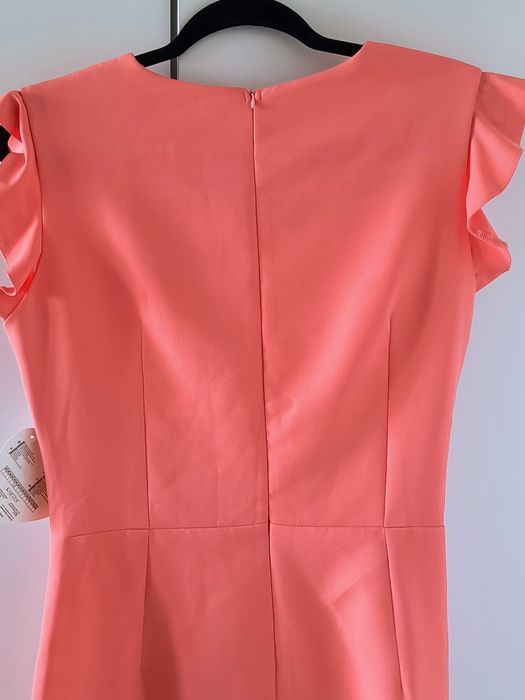 Piękna koralowa sukienka Kartes M/L