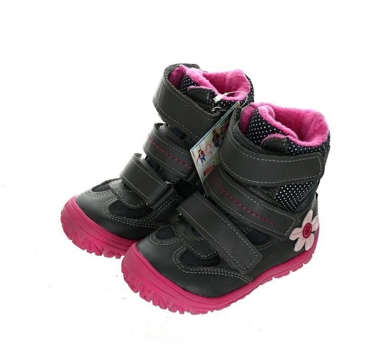 Gaspar trzewiki kozaki 29 18,5 cm naturalna skóra szare kwiatki.