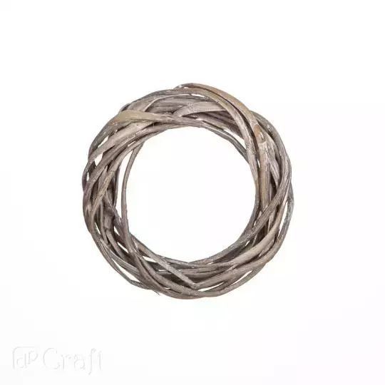 Wianek wiklinowy szary 15 cm. DP Craft. Nowy Produkt
