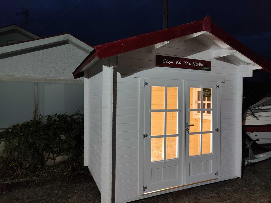 Abrigo de jardim em madeira maciça tratada