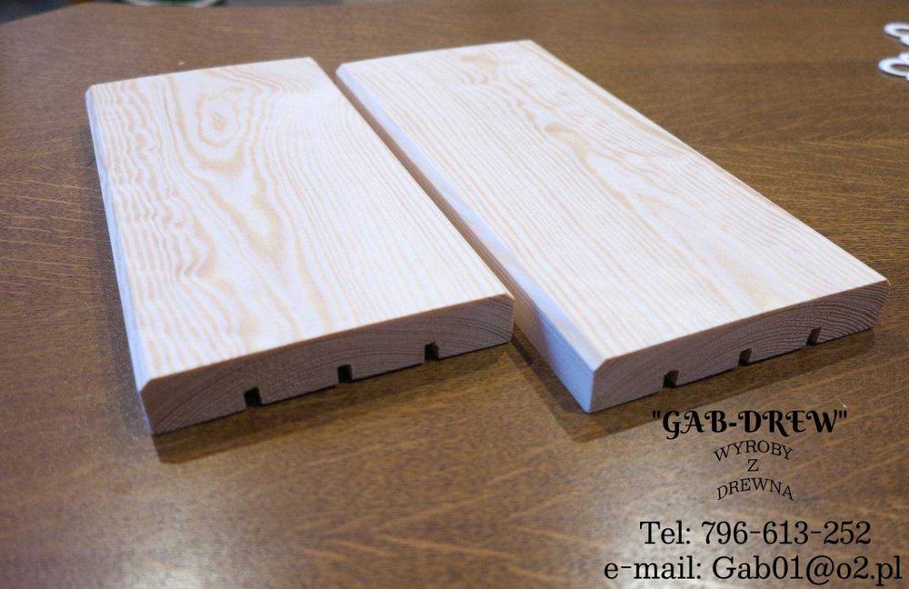 Deska Elewacyjna Imitacja Bala P-2 Gr.23x147 /Półbal Podbitka Tarasowa