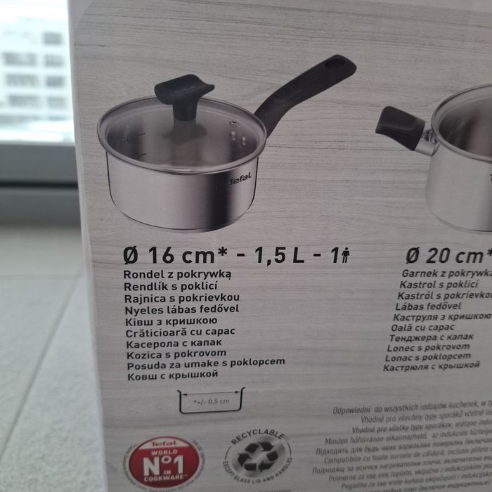 Zestaw garnków stalowych Tefal Delicious, 6 elementów, srebrne