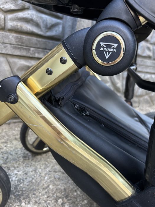 Коляска 2в1 Junama Diamond Fluo Gold Black Торг