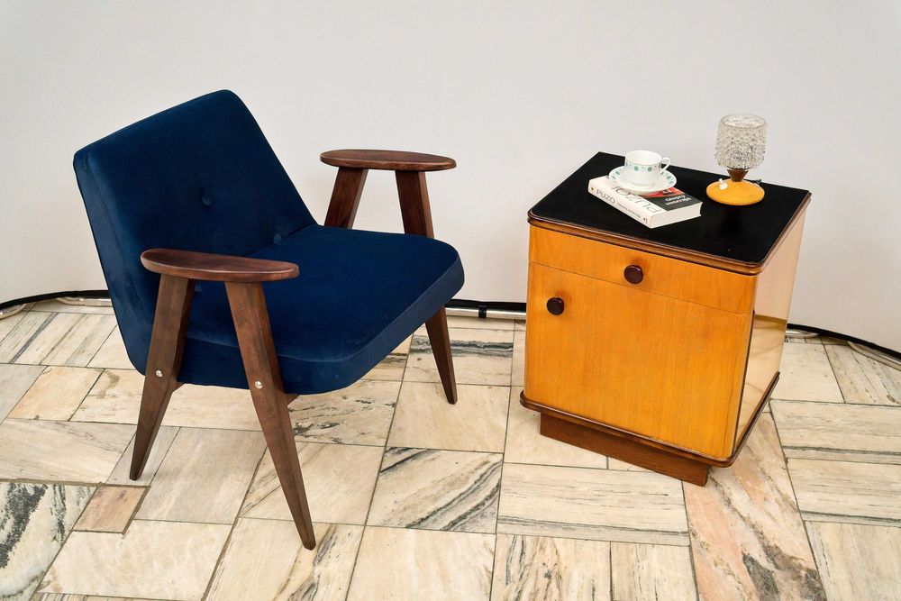 366 FOTEL w stylu vintage, proj. Chierowski Polska 1960