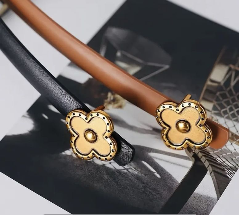 Brazowy Pasek skóra naturalna